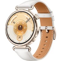 Умные часы Huawei Watch GT 6 41 мм (золотистый, с белым кожаным ремешком, международная версия) — Chaika Market