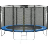 Батут Atlas Sport 435 см - 14ft Pro (усиленные опоры, внешняя сетка, синий) — Chaika Market