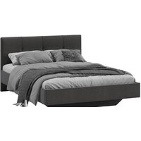 Кровать Трия Элис тип 1 с мягкой обивкой 140x200 (велюр графит) — Chaika Market