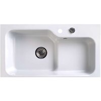 Кухонная мойка Belux SG-REC-HALF-8045-01 (белый кварц) — Chaika Market