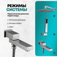 Душевая система  Grocenberg GB5089BG-1 (графит) - Изображение №10 — Chaika Market