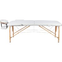 Массажный стол Atlas Sport складной 2-с 60 см деревянный (белый) - Изображение №2 — Chaika Market