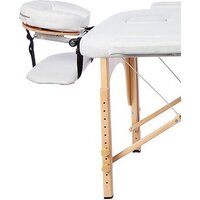 Массажный стол Atlas Sport складной 2-с 60 см деревянный (белый) - Изображение №3 — Chaika Market