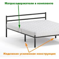 Кровать Домаклево Лофт 160x200 (серый) - Изображение №7 — Chaika Market