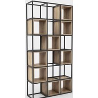 Стеллаж Hype Mebel Грос 105x175 (черный/дуб галифакс натуральный) — Chaika Market