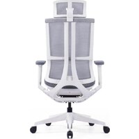 Офисное кресло SitZone E-303-001A-P1-WH (сетка, серый) - Изображение №5 — Chaika Market