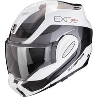 Мотошлем Scorpion Exo Exo-Tech Evo Pro Commuta (р. L, белый/серебристый/черный) - Изображение №1 — Chaika Market