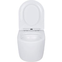 Унитаз подвесной Roxen Antares 530185-01 в комплекте с инсталляцией StounFix Dual Fresh 6 в 1 966181 (кнопка: бежевый) - Изображение №8 — Chaika Market