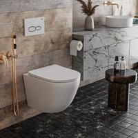 Унитаз подвесной Roxen Antares 530185-01 в комплекте с инсталляцией StounFix Dual Fresh 6 в 1 966181 (кнопка: бежевый) - Изображение №10 — Chaika Market