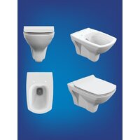 Унитаз подвесной Cersanit Carina New Clean On с инстал. Link Pro (с кнопкой Estetica 64111 белый/хром) - Изображение №9 — Chaika Market