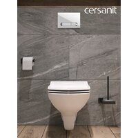 Унитаз подвесной Cersanit Carina New Clean On с инстал. Link Pro (с кнопкой Estetica 64111 белый/хром) - Изображение №14 — Chaika Market
