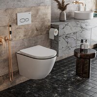 Унитаз подвесной Roxen Antares Black в комплекте с инсталляцией StounFix Dual Fresh 6 в 1 964658 (кнопка: хром глянец) - Изображение №16 — Chaika Market