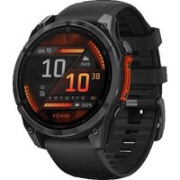 Умные часы Garmin Fenix 8 47мм (серый, черный силиконовый ремешок) — Chaika Market