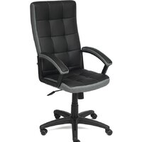 Офисное кресло TetChair Trendy (иск. кожа/ткань, черный/серый) — Chaika Market