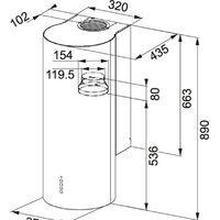Кухонная вытяжка Franke Turn FTU 3805 XS 335.0518.748 - Изображение №2 — Chaika Market