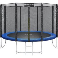 Батут Atlas Sport 374 см - 12ft Pro (усиленные опоры, внешняя сетка, синий) — Chaika Market