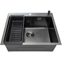 Кухонная мойка Stellar Decor S7050NB-D (нано черный) — Chaika Market