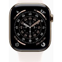 Умные часы Apple Watch Series 11 LTE 46 мм (титановый корпус, золотистый/легкие румяна, спортивный силиконовый ремешок M/L) - Изображение №2 — Chaika Market