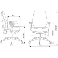 Офисное кресло Бюрократ CH-545SL 38-417 (серый) - Изображение №5 — Chaika Market