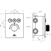 Душевая система  Rubineta Thermo-3F-Olo SQ 625040 - Изображение №8 — Chaika Market
