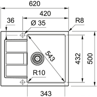 Кухонная мойка Franke Sirius 2.0 S2D 611-62 (500) Tectonite 143.0628.363 (белый) - Изображение №2 — Chaika Market