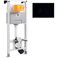 Инсталляция для унитаза OLI 120 ECO 879235 + 878490 (черный матовый) — Chaika Market