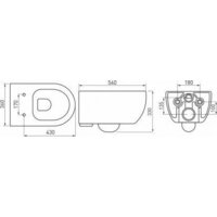 Унитаз подвесной Berges Wasserhaus Ego XL Rimless 083211 (с сиденьем) - Изображение №6 — Chaika Market