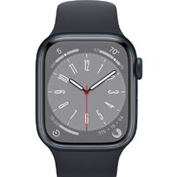 Умные часы Apple Watch Series 8 41 мм (алюминиевый корпус, полуночный/полуночный, спортивные силиконовые ремешки S/M + M/L) - Изображение №2 — Chaika Market