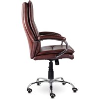 Офисное кресло Brabix Premium Cuba EX-542 (экокожа/коричневый) - Изображение №4 — Chaika Market