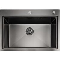 Кухонная мойка Stellar S7050NB-A (нано черный, c доской) - Изображение №5 — Chaika Market