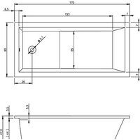 Ванна Riho Lusso Plus 170x80 (без ножек) - Изображение №2 — Chaika Market