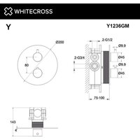 Смеситель Whitecross Y Y1236GM (оружейная сталь) - Изображение №3 — Chaika Market
