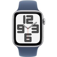 Умные часы Apple Watch SE 2 44 мм (алюминиевый корпус, серебристый/синий деним, спортивный силиконовый ремешок M/L) - Изображение №2 — Chaika Market
