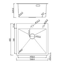 Кухонная мойка Roxen Snake 560220-50-S (50*48) сатин/текстурная поверхность (с коландером и дозатором) - Изображение №15 — Chaika Market