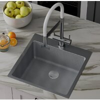 Кухонная мойка Roxen Snake 560220-50-S (50*48) сатин/текстурная поверхность (с коландером и дозатором) - Изображение №6 — Chaika Market