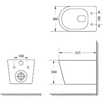 Унитаз подвесной Lauter Longer 2110822 с кнопкой 219704F (квадратная, черный) - Изображение №30 — Chaika Market
