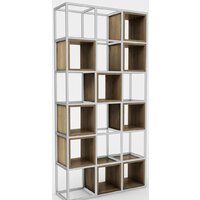 Стеллаж Hype Mebel Грос 105x175 (белый/дуб галифакс олово) — Chaika Market