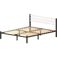 Кровать Домаклево Сталь 140x200 (черный/белый) — Chaika Market