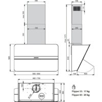 Кухонная вытяжка Falmec Flipper Design 55 800 м3/ч (черный) - Изображение №6 — Chaika Market
