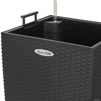 Кашпо Элластик-Пласт Ola Dom Rattan (31л, антрацит) - Изображение №2 — Chaika Market