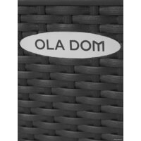 Кашпо Элластик-Пласт Ola Dom Rattan (31л, антрацит) - Изображение №5 — Chaika Market