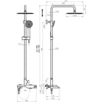 Душевая система  Rubineta Olo BK + Ultra-10 SW DV3/4 BK 625123 - Изображение №2 — Chaika Market