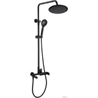 Душевая система  Rubineta Olo BK + Ultra-10 SW DV3/4 BK 625123 — Chaika Market