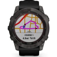Умные часы Garmin Fenix 7X Sapphire Solar (черный титан/черный) - Изображение №6 — Chaika Market