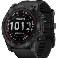 Умные часы Garmin Fenix 7X Sapphire Solar (черный титан/черный) — Chaika Market