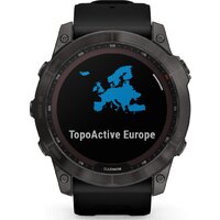 Умные часы Garmin Fenix 7X Sapphire Solar (черный титан/черный) - Изображение №4 — Chaika Market