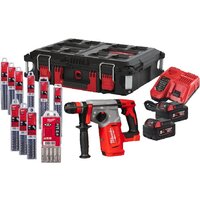 Перфоратор Milwaukee M18 BLHX100P-502P 4933498243 (с 2-мя АКБ, кейс, набор оснастки) — Chaika Market