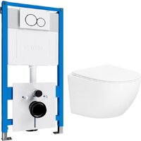 Унитаз подвесной Lauter Sulzdorf с микролифтом и кнопкой смыва 219702E (белый/белый) — Chaika Market