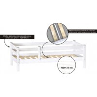 Кровать Мебельград Софи (белый/полупрозрачный) - Изображение №4 — Chaika Market