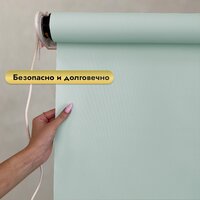 Рулонная электроштора НеоФьюжен Эден 200 250х200 левая (снежная мята, белая фурнитура) - Изображение №4 — Chaika Market